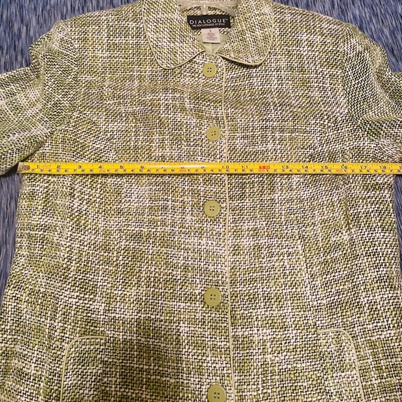 Dialogue Tweed Acrylic/Linen Blend Button Coat - Picture 6 of 11